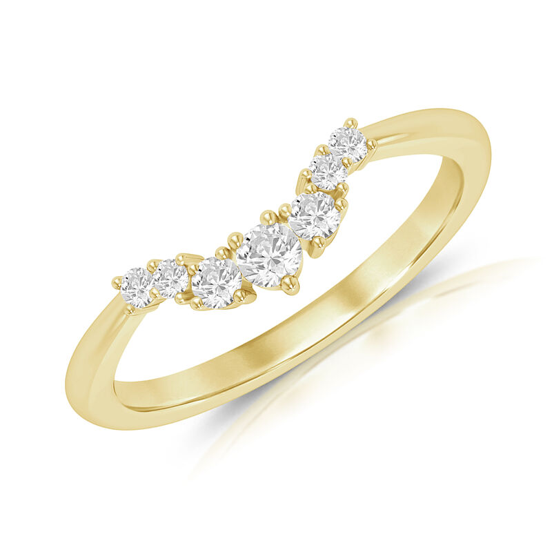 Lab Grown Diamond 3/20ctw. Round Contour Wedding Ring in 14k Yellow Gold image number null